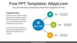 Semi radial circles PowerPoint Diagram Template