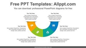Semi-Radial donut PowerPoint Diagram