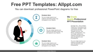 Semi-Radial Doughnut PPT Diagram
