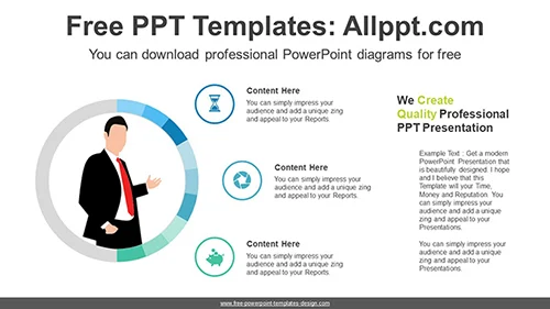 Semi-Radial Doughnut PPT Diagram