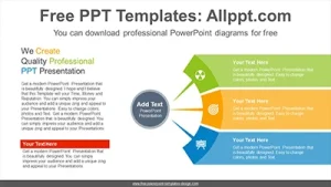 Semi-radial fan banner PowerPoint Diagram Template