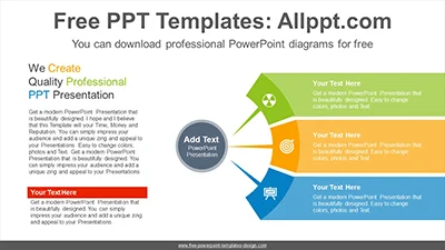 Semi-radial fan banner PowerPoint Diagram Template