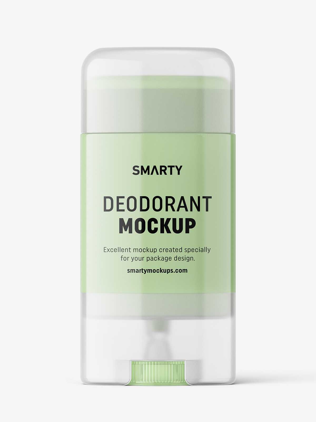 Semi transparent deodorant tube mockup