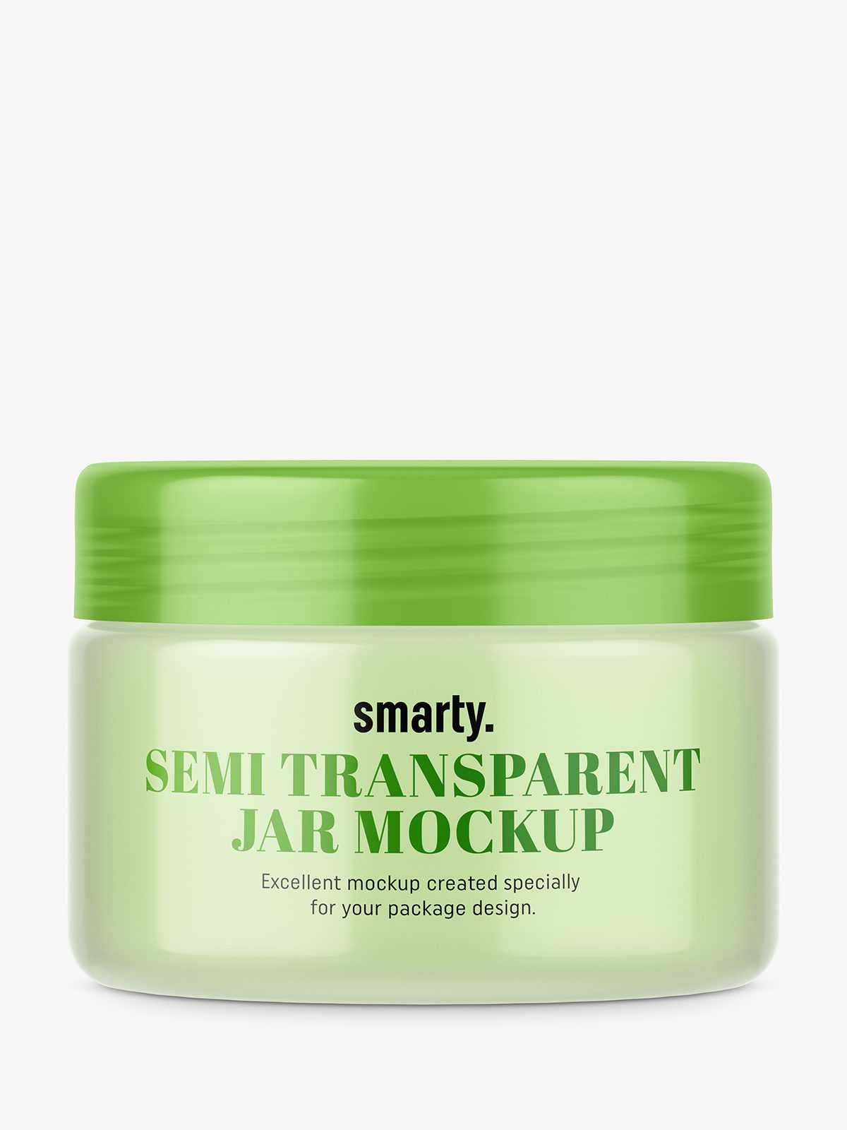 Semi transparent jar mockup