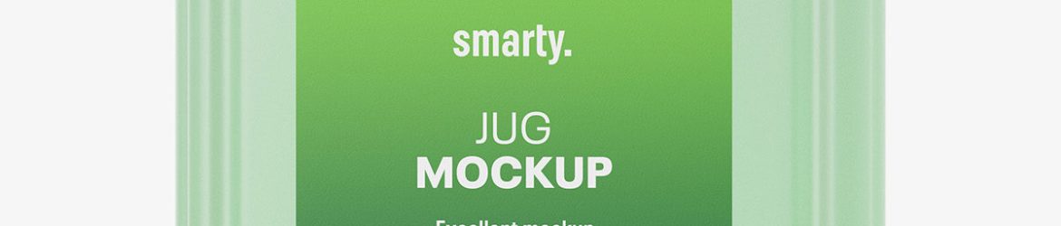 Semi transparent jug mockup Semi transparent jug mockup