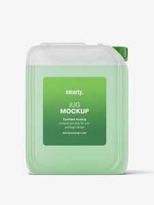 Semi transparent jug mockup