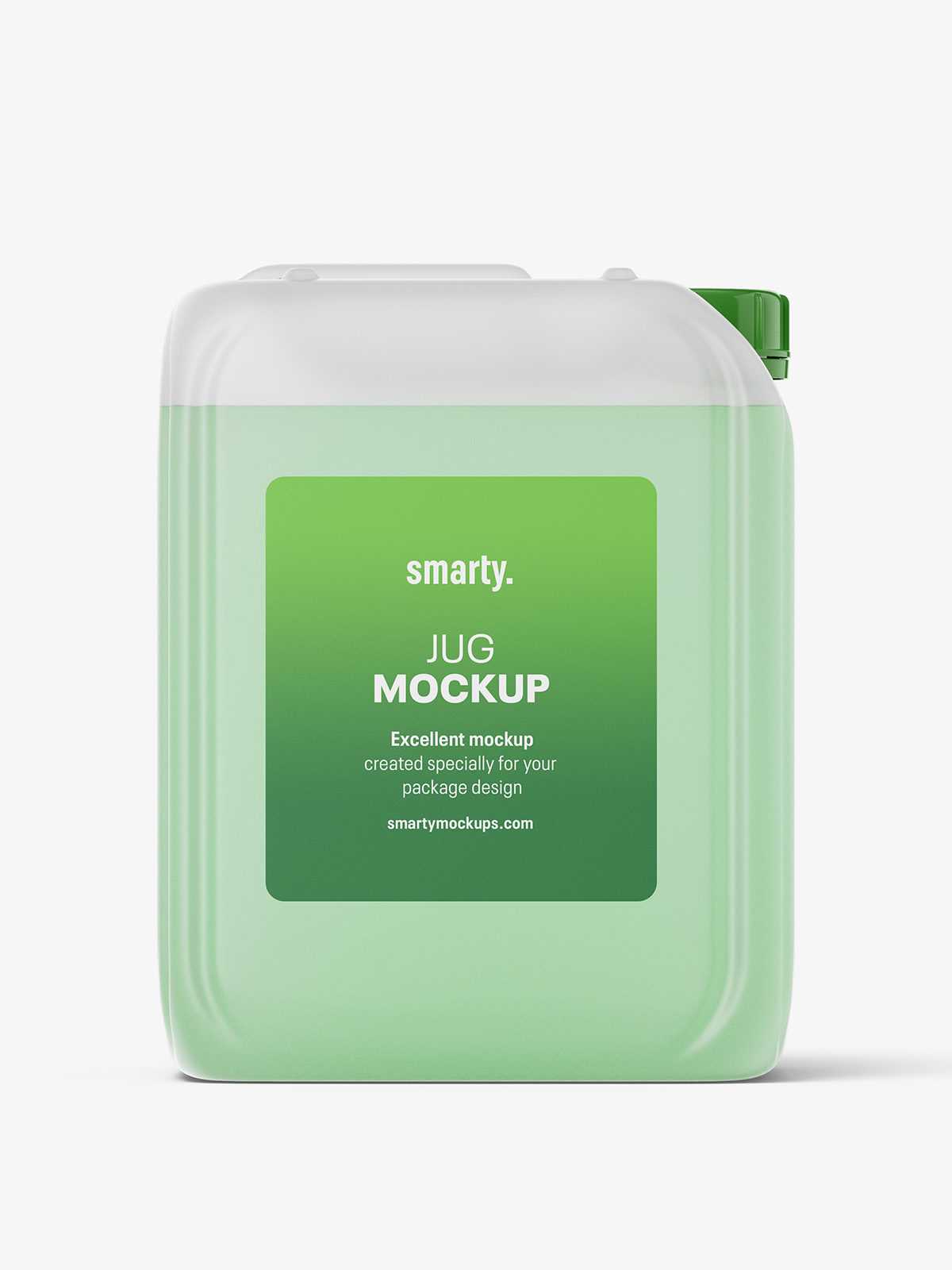 Semi transparent jug mockup