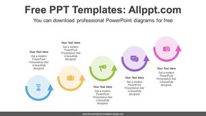 Semicircular Arrows PPT Diagram