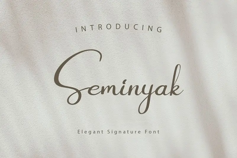 Seminyak Script Font