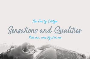 Sensations and Qualities Font