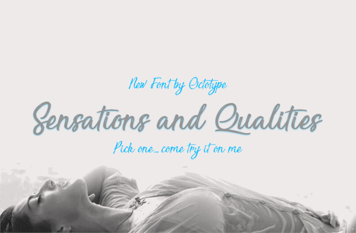 Sensations and Qualities Font