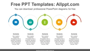 Serpentine flow course PowerPoint Diagram Template