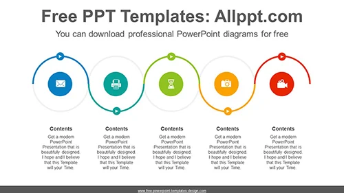Serpentine flow course PowerPoint Diagram Template