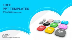 Set of square web buttons PowerPoint Templates