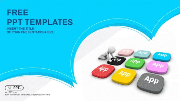 Set of square web buttons PowerPoint Templates