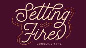 Setting Fires Script Font › Fontesk