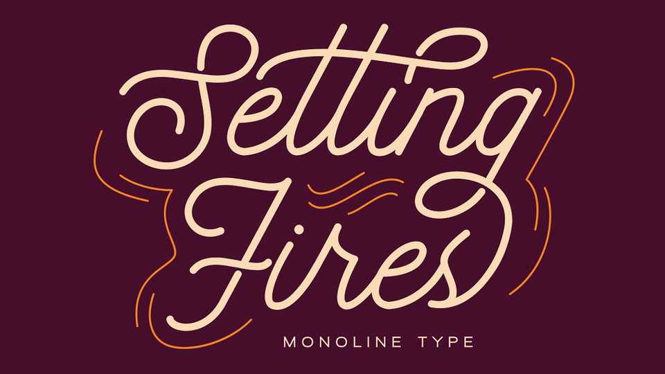Setting Fires Script Font › Fontesk