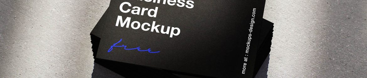 Shadowed business card mockup