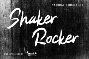 Shaker Rocker Brush Font