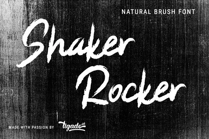 Shaker Rocker Brush Font
