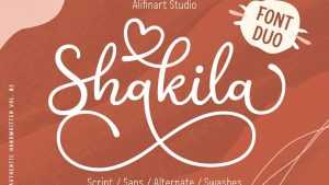 Shakila Script Font › Fontesk