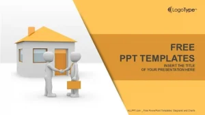 Shaking Hands with Real Estate Agent PowerPoint Templates