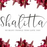 Shalitta Calligraphy Font - Fonte Grátis Shalitta Calligraphy Font