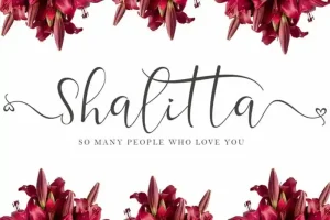 Shalitta Calligraphy Font