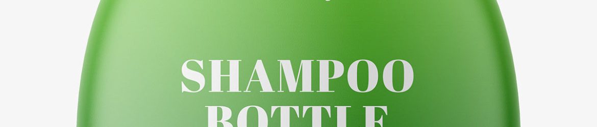 Shampoo bottle with pump mockup