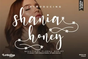 Shania Honey Calligraphy Font