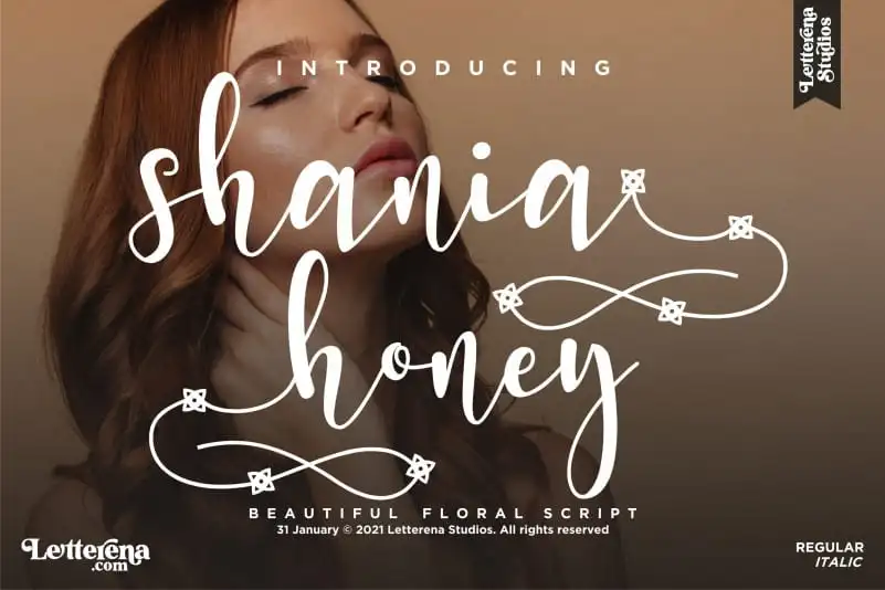 Shania Honey Calligraphy Font