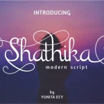 Shathika Script Font - Fonte Grátis Shathika Script Font
