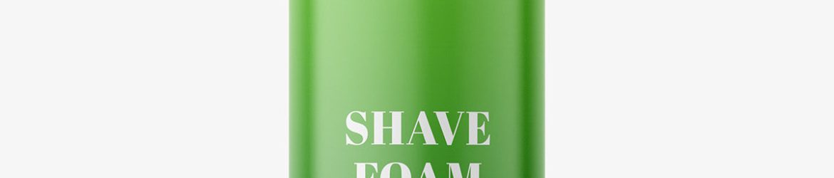 Shave foam bottle mockup
