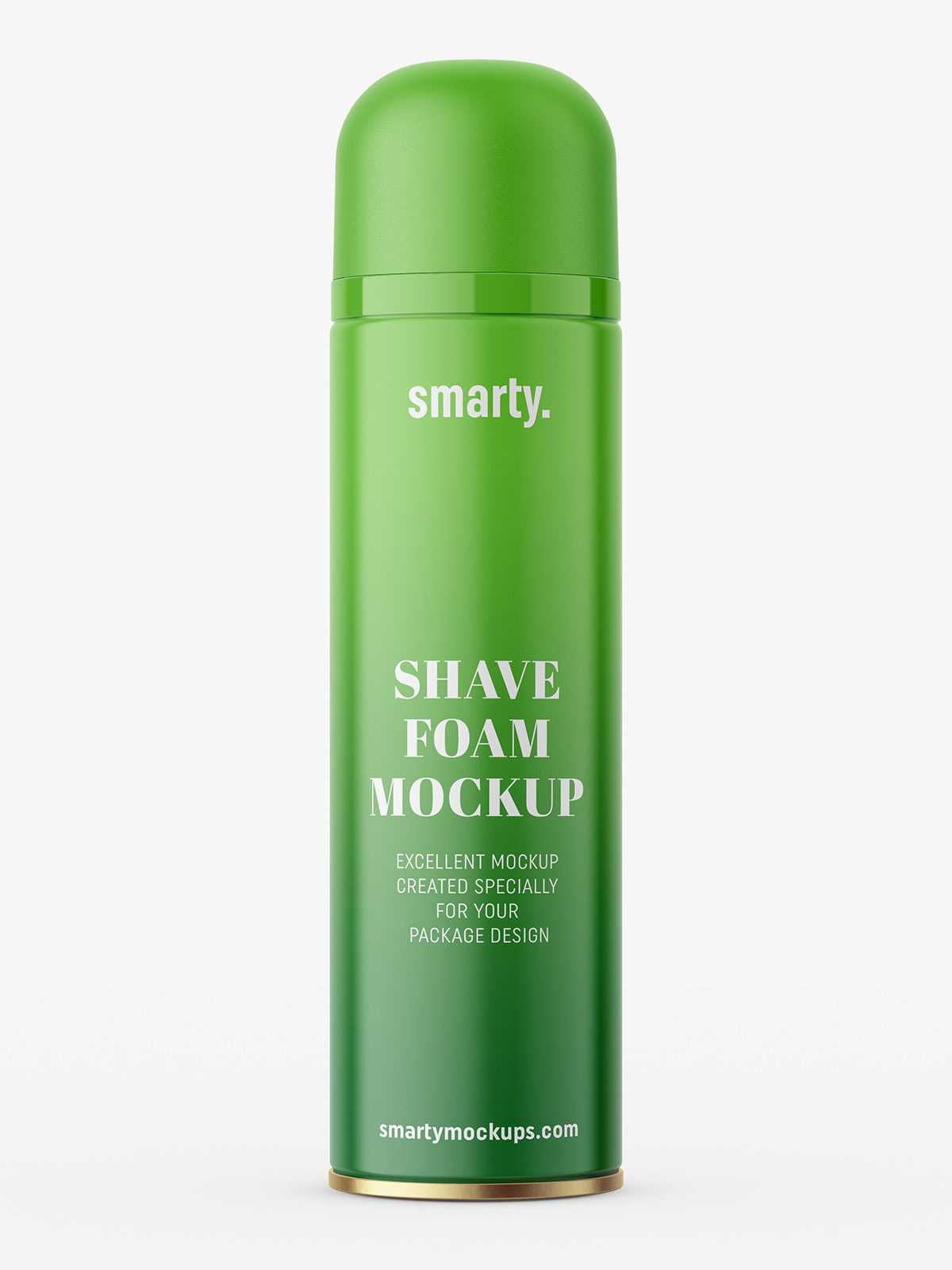 Shave foam bottle mockup