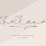 Shellana Script Font - Fonte Grátis Shellana Script Font