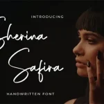 Sherina Safira Handwritten Font - Fonte Grátis Sherina Safira Handwritten Font