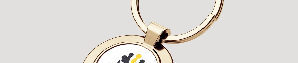 Shiny key chain mockup