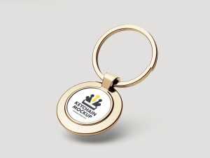 Shiny key chain mockup