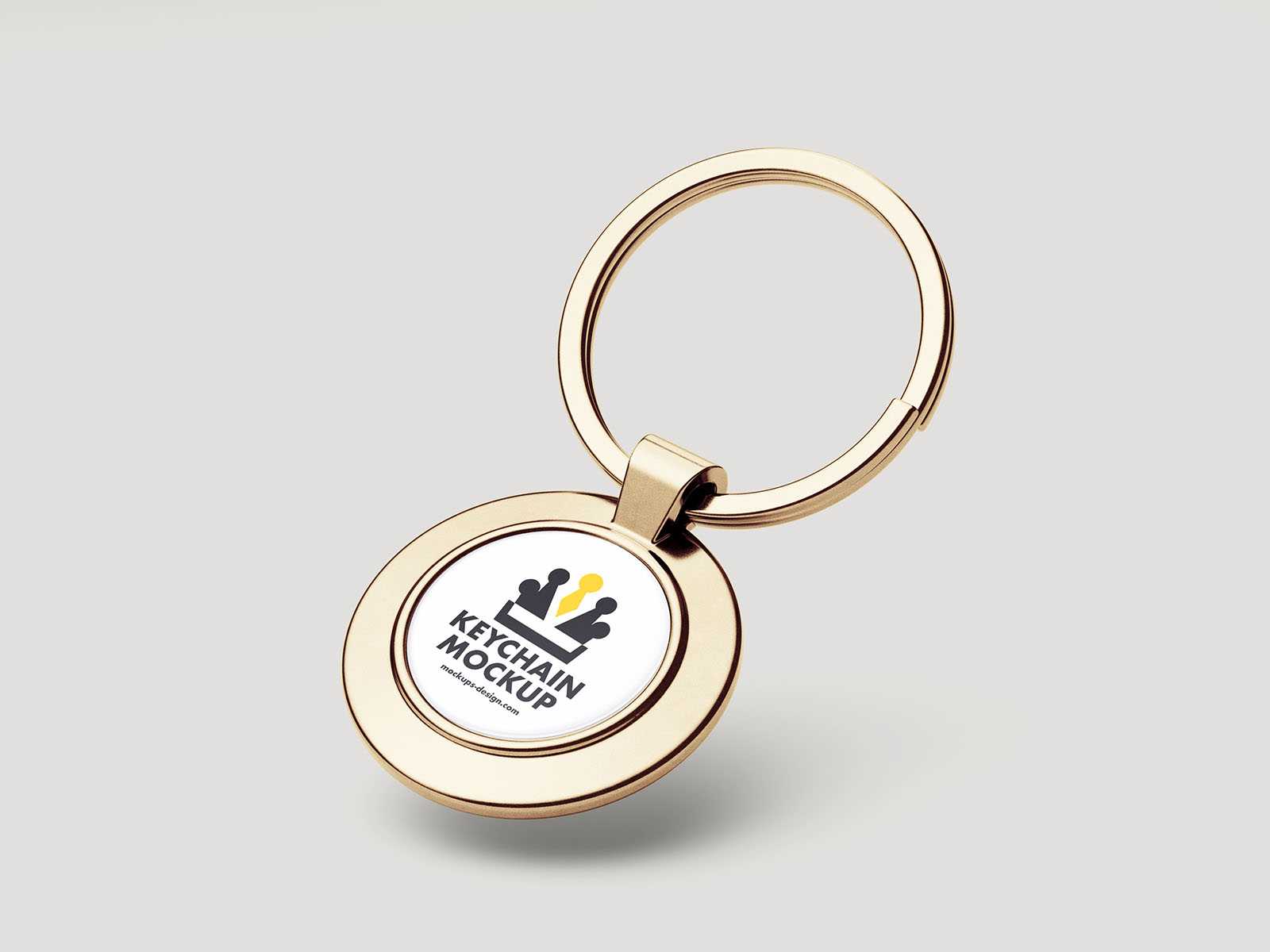 Shiny key chain mockup