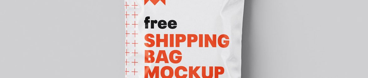 Shipping bag mockup