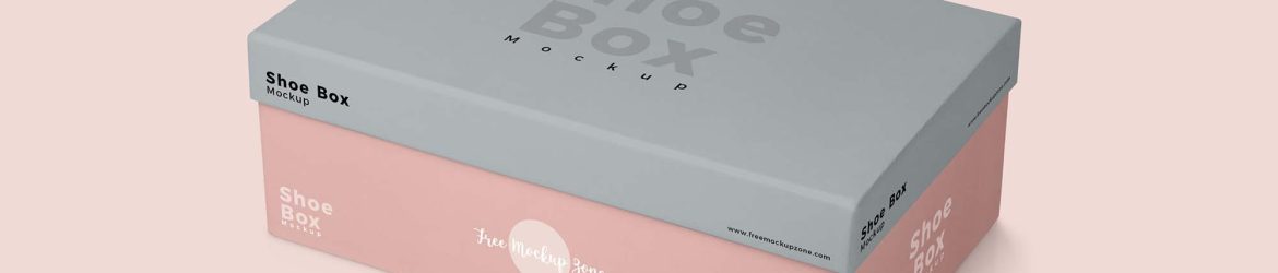 Shoe Box Package Mockup (PSD)