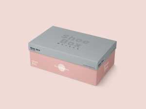 Shoe Box Package Mockup (PSD)