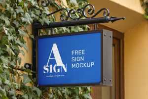 Shop sign mockup - Instant Download