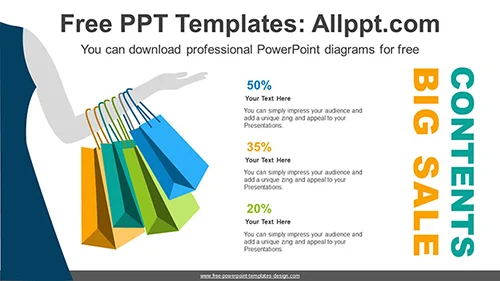 Shopping Bags PowerPoint Diagram