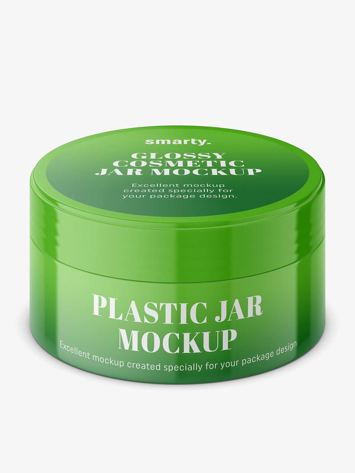 Short glossy jar mockup