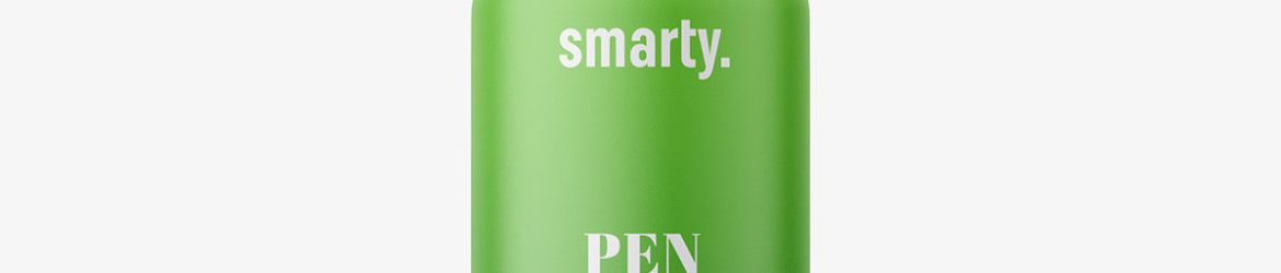 Short pen shape bottle mockup / matte Short pen shape bottle mockup / matte