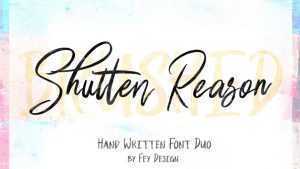 Shutten Reason Script Font › Fontesk