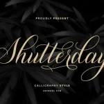 Shutterday Calligraphy Font