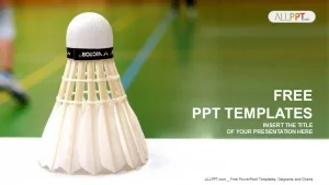 Shuttlecock-badminton PowerPoint Templates