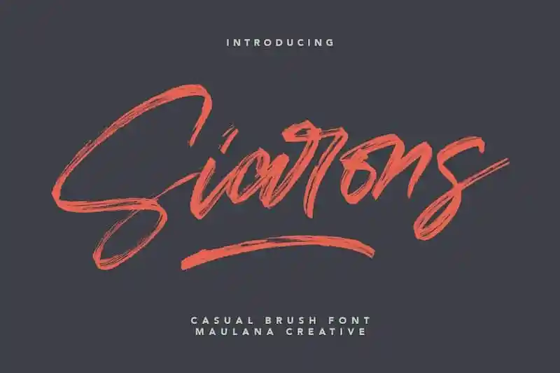 Siarons Brush Font